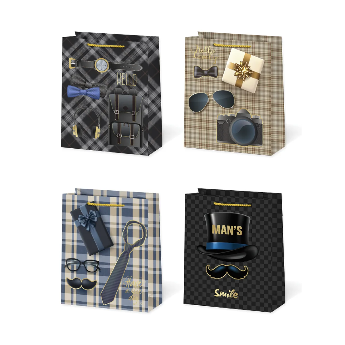 Paper Bag Men Collection 12/Pk