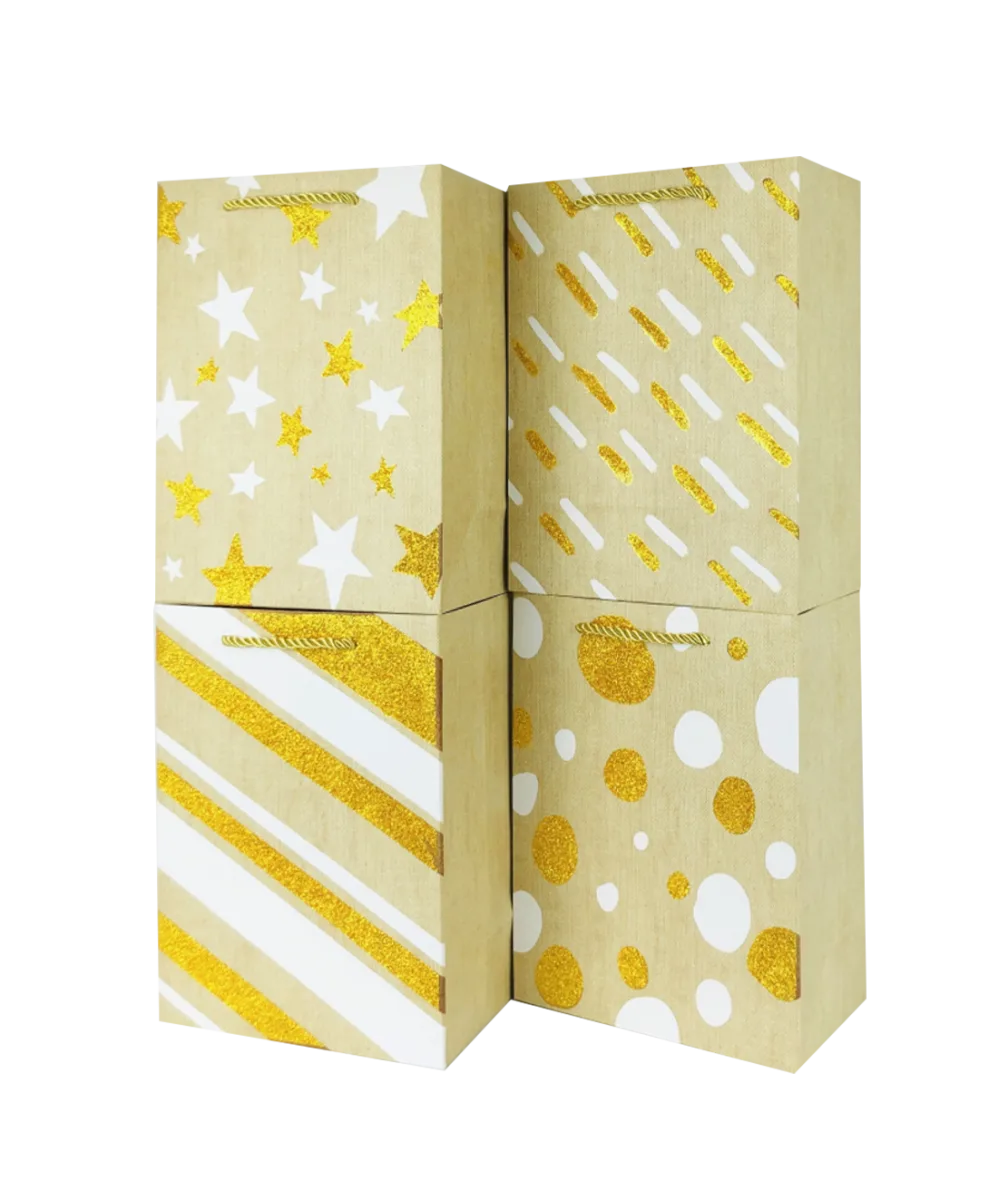 Paper Bag Golden Collection 12/Pk