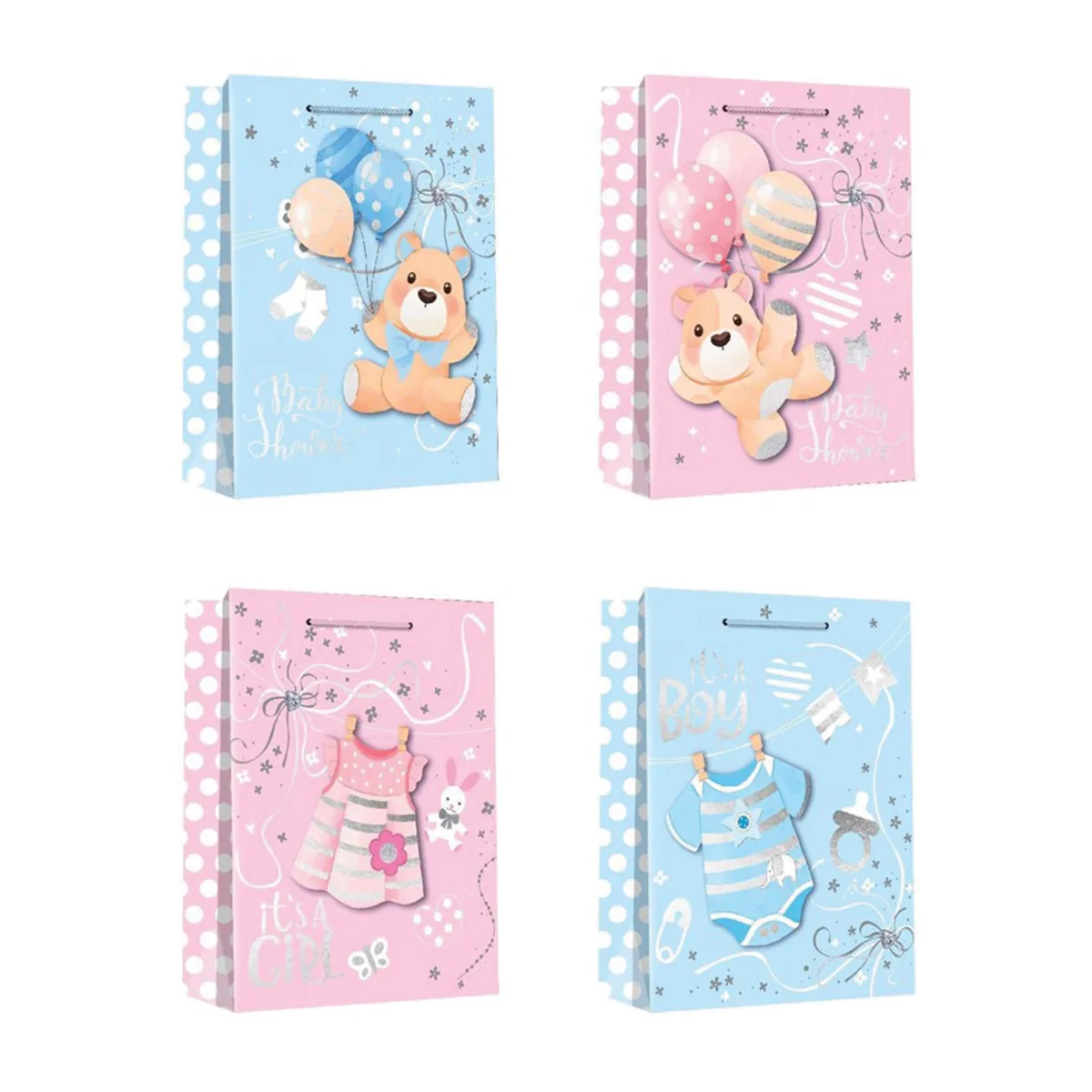 Paper Bag Newborn Collection A 12/Pk