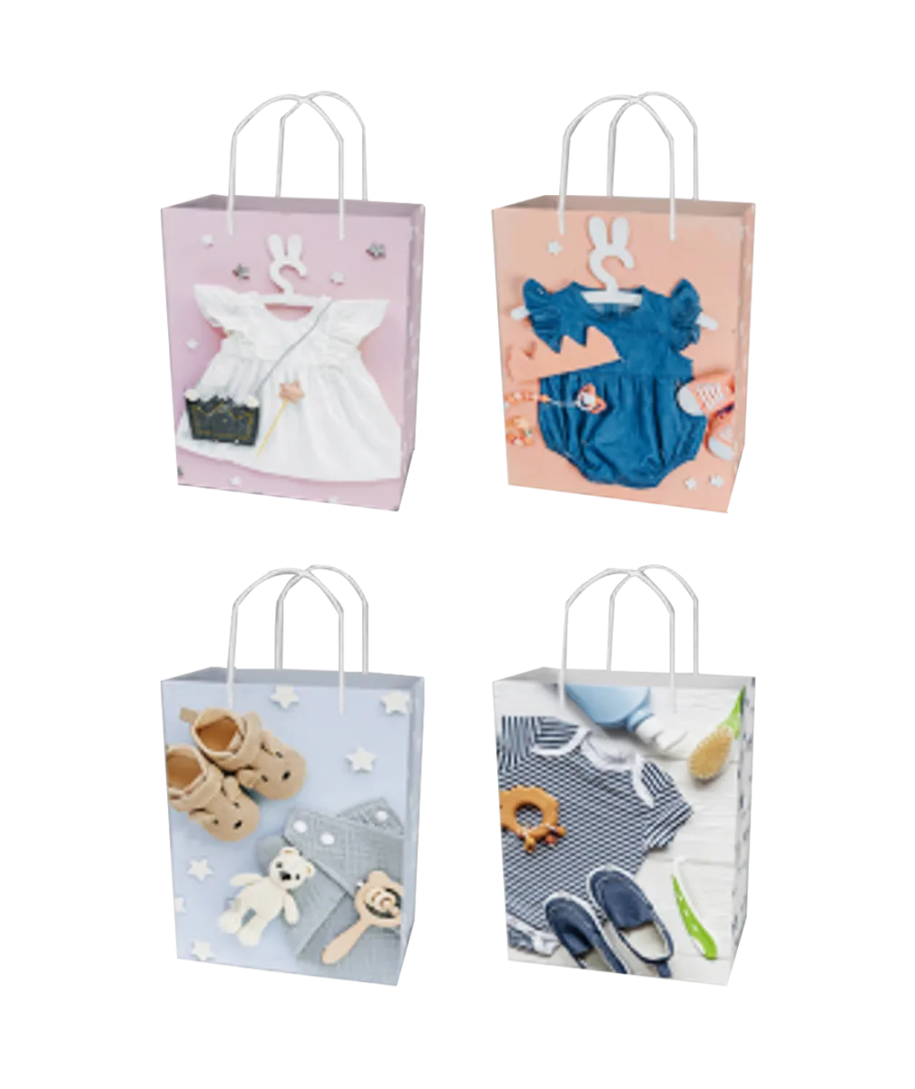 Paper Bag Newborn Collection B 12/Pk