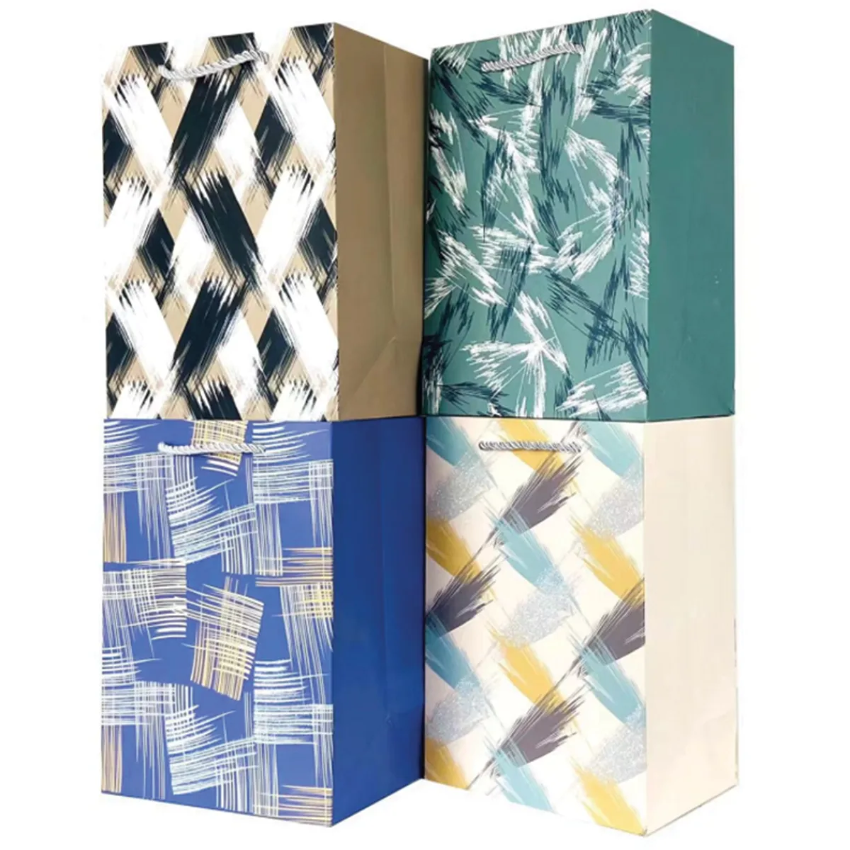 Paper Bag Abstract Collection 12/Pk