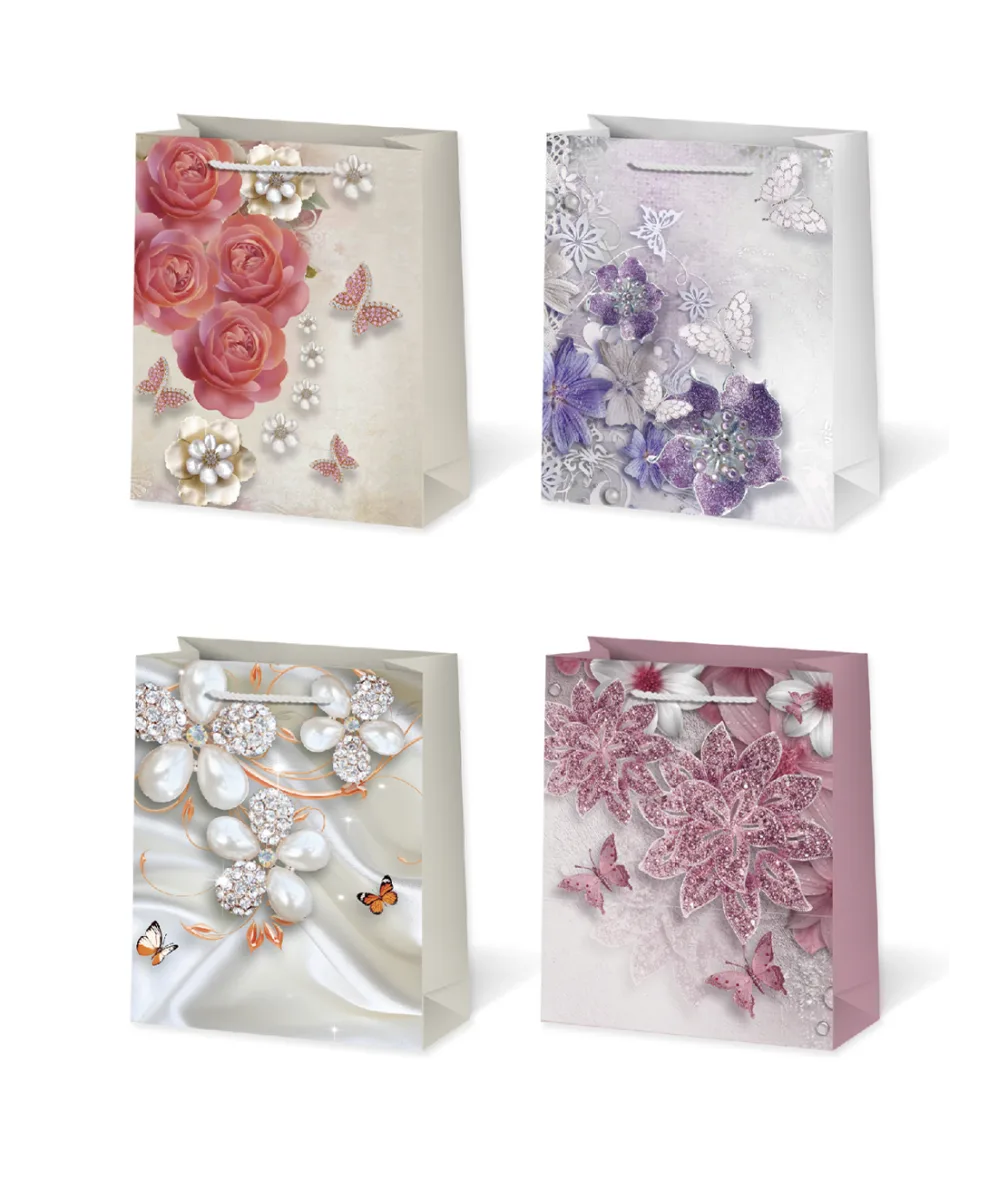 Paper Bag Floral Collection 12/Pk