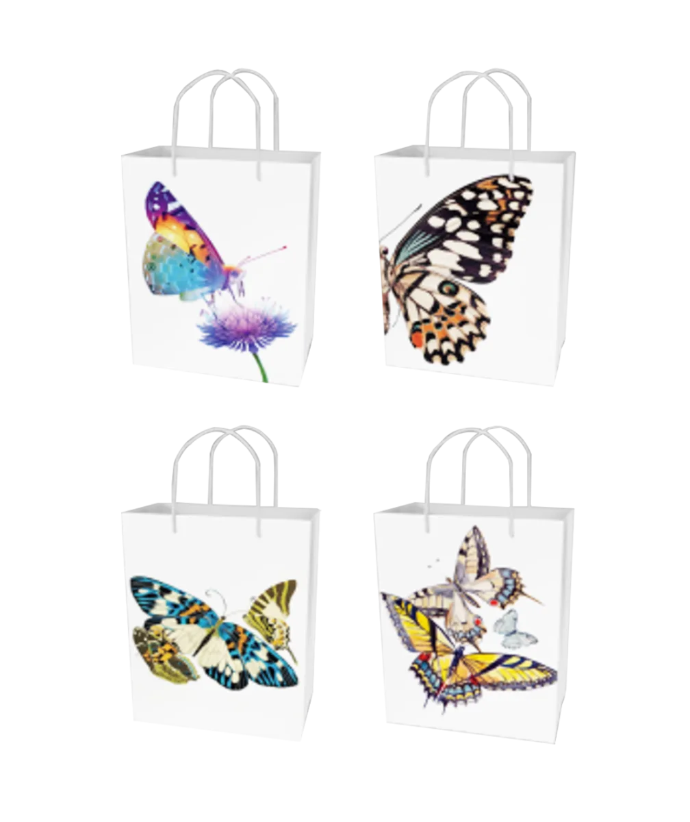 Paper Bag Butterfly Collection B 12/Pk