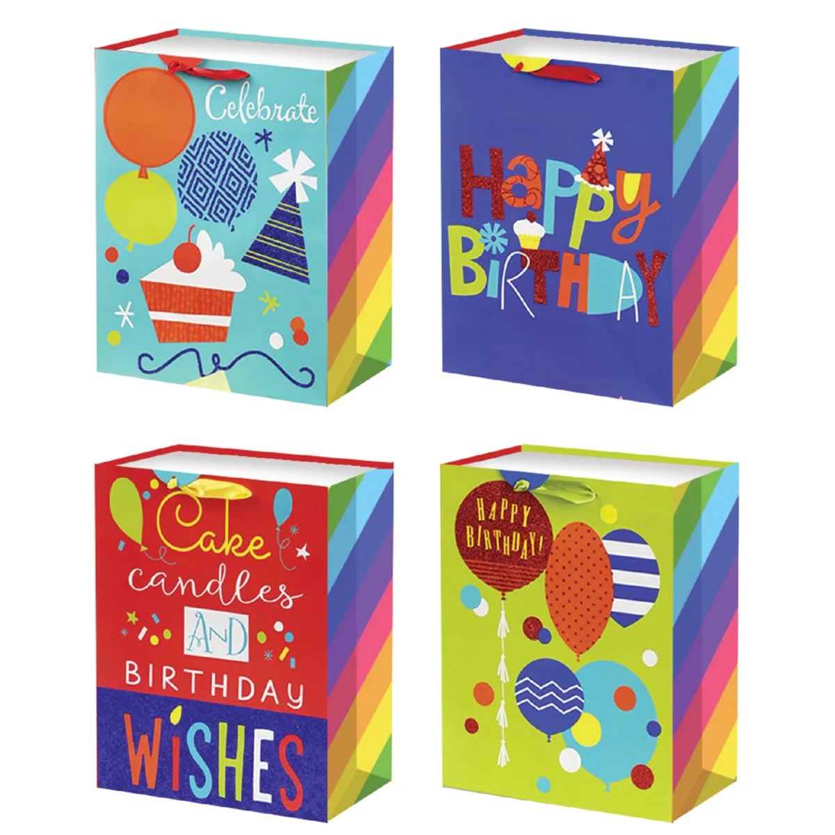 Paper Bag Birthday Collection B 12/Pk