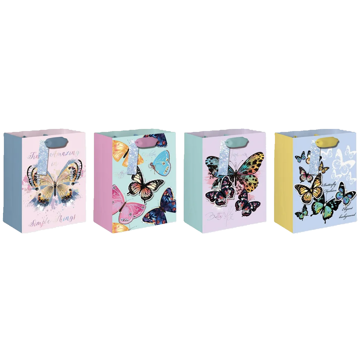 Paper Bag Butterfly Collection A 12/Pk