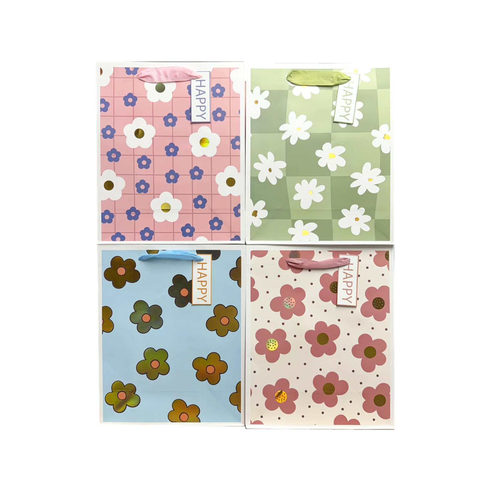 Paper Bag Flower Print 12/Pk