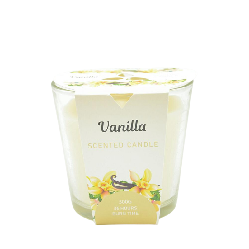 Aromart Glass Scented Candle – Vanilla