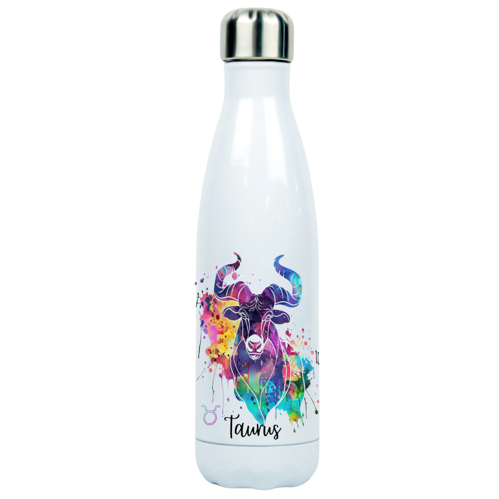 Designed Zodiac Stainless Vacuum Insulated Drinking Bottle 500ml - Taurus