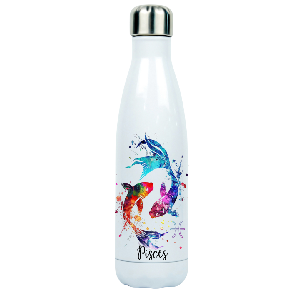 Designed Zodiac Stainless Vacuum Insulated Drinking Bottle 500ml - Pisces