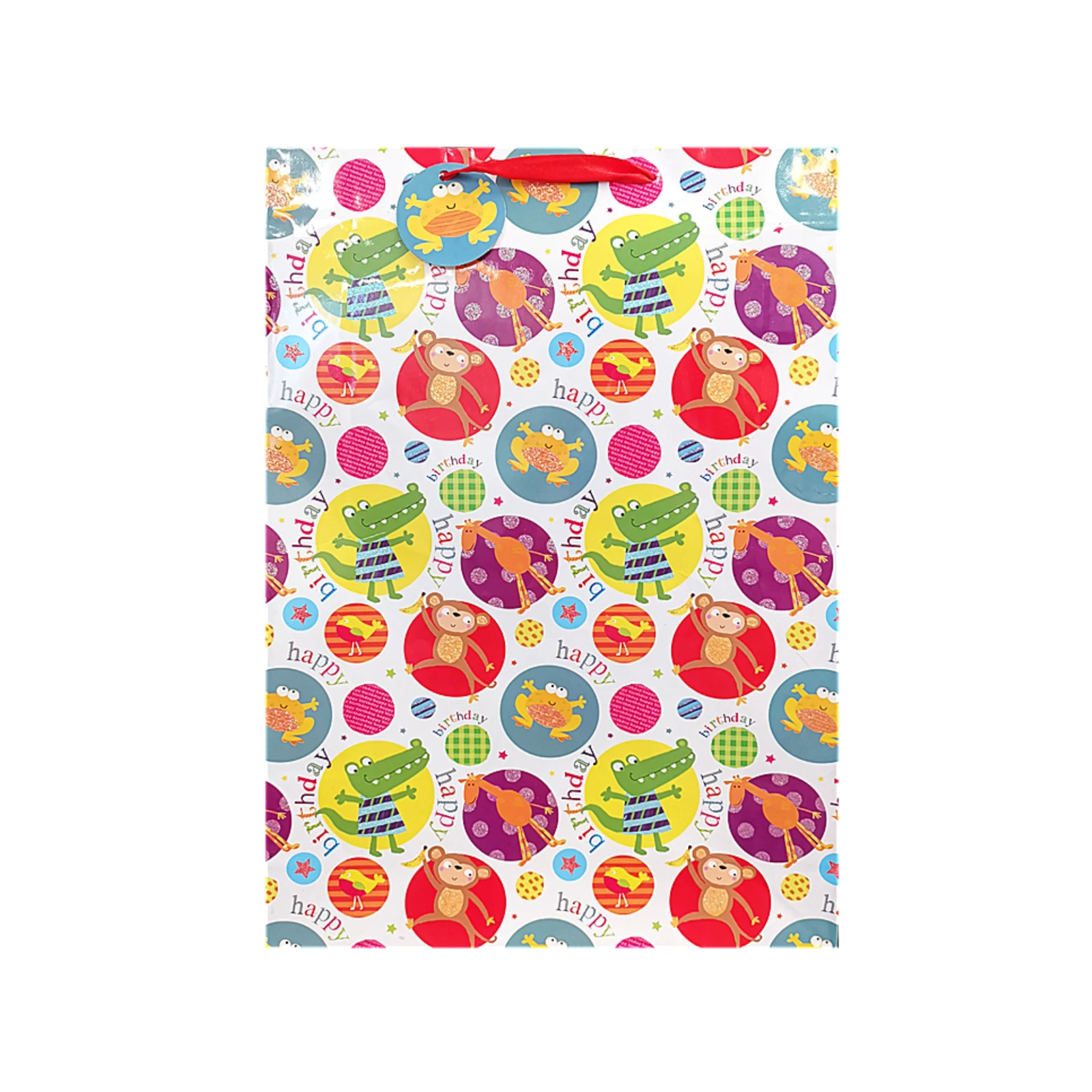 Paper Bag Single Design Happy Birthday 12/Pk