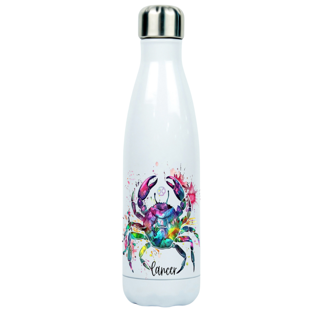 Designed Zodiac Stainless Vacuum Insulated Drinking Bottle 500ml - Cancer