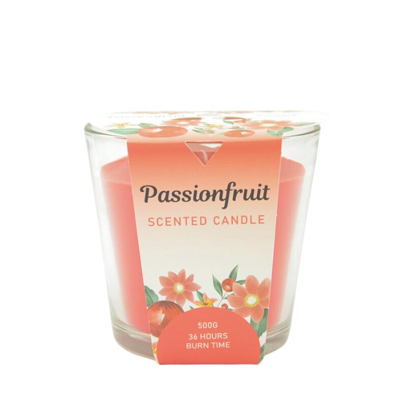 Aromart Glass Scented Candle – Passionfruit