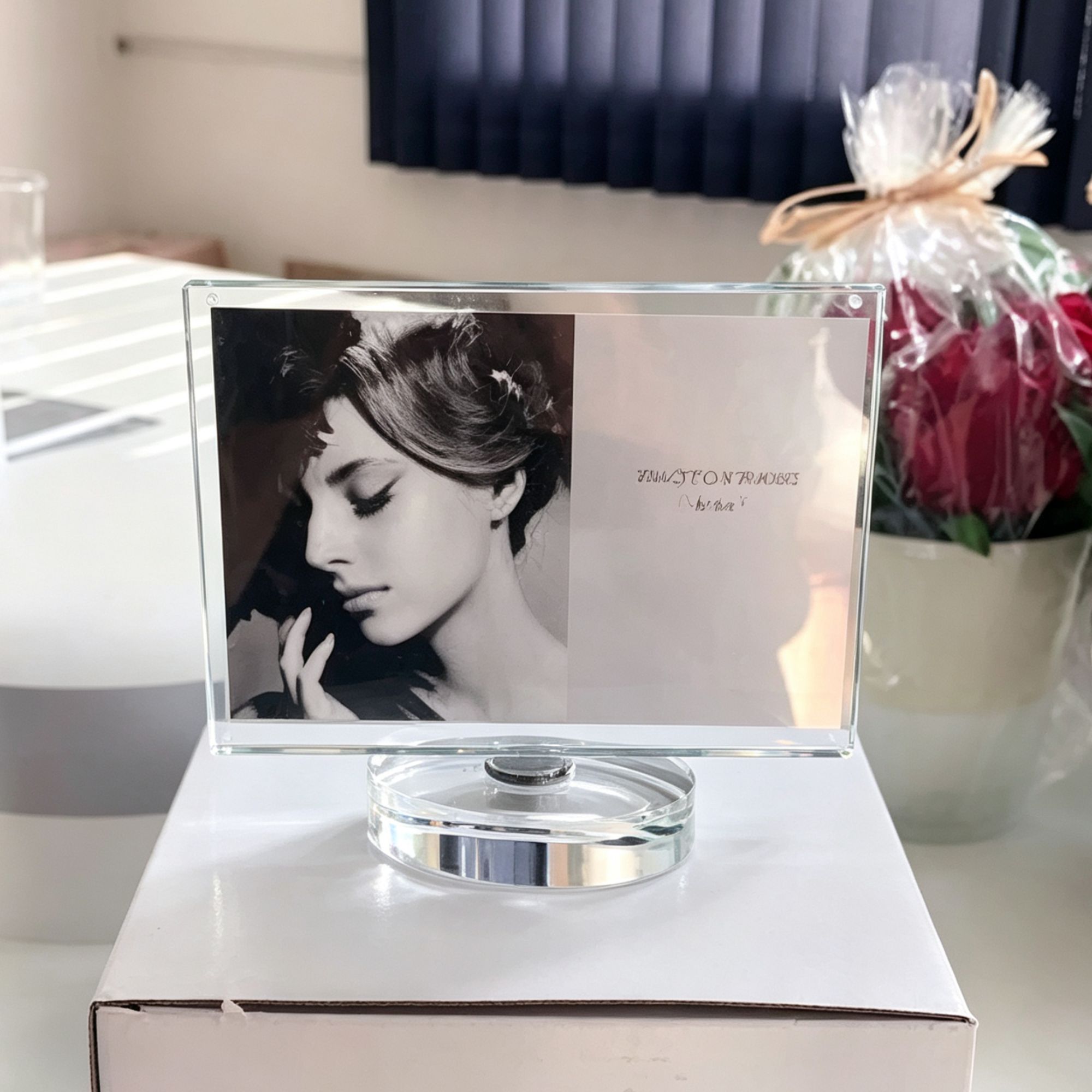 Glass Photo Frame - Rotating