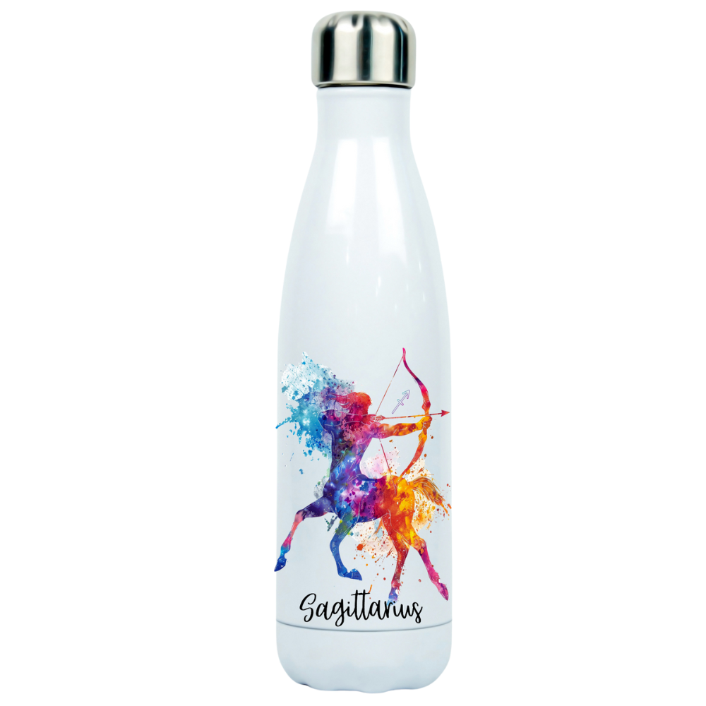 Designed Zodiac Stainless Vacuum Insulated Drinking Bottle 500ml - Sagittarius