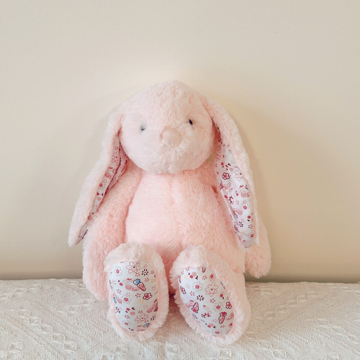 Floral Bunny Rabbit Plush Toys 38Cm - Pink/Blue/Khaki