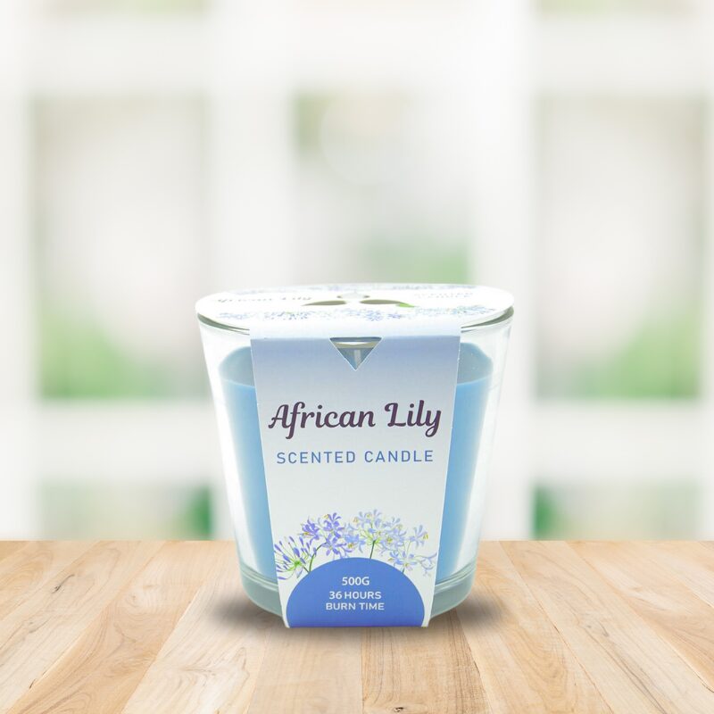 Aromart Glass Scented Candle – African Lily