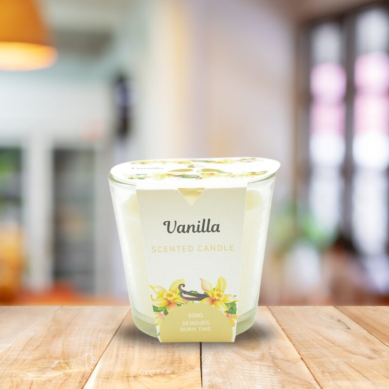 Aromart Glass Scented Candle – Vanilla