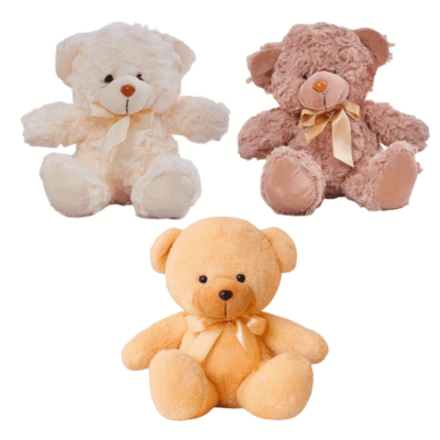 Soft Toy - Small Bear with Ribbon 19cm