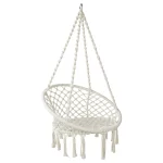 Macrame Hanging Swing Chair White