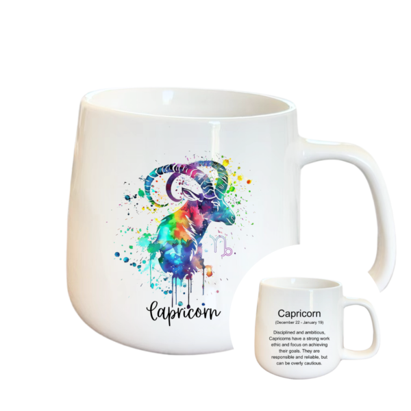 Designed Zodiac Ceramic Mug 315ml – Capricorn