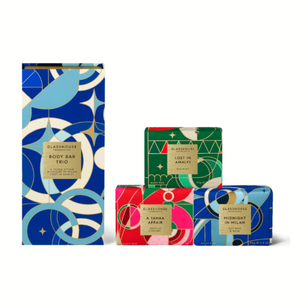 Glasshouse Christmas Limited Edition 3x95g Body Bar Trio Gift Set - Tahaa, Amalfi, Milan - Image 5