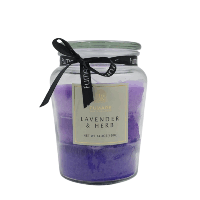 Fumare Shadow Pillar Glass Scented Candle - Lavender & Herb