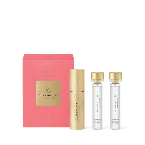 Glasshouse Eau de Parfum 3x19mL - Forever Florence Twist & Spray Refillable Atomiser