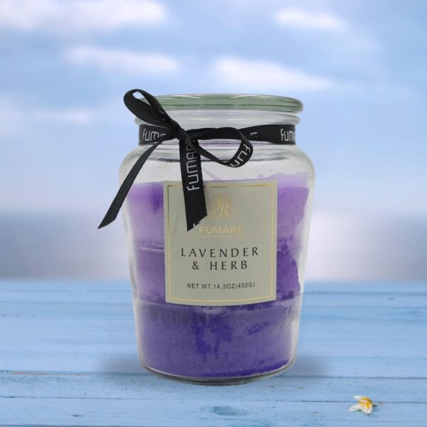 Fumare Shadow Pillar Glass Scented Candle - Lavender & Herb - Image 2