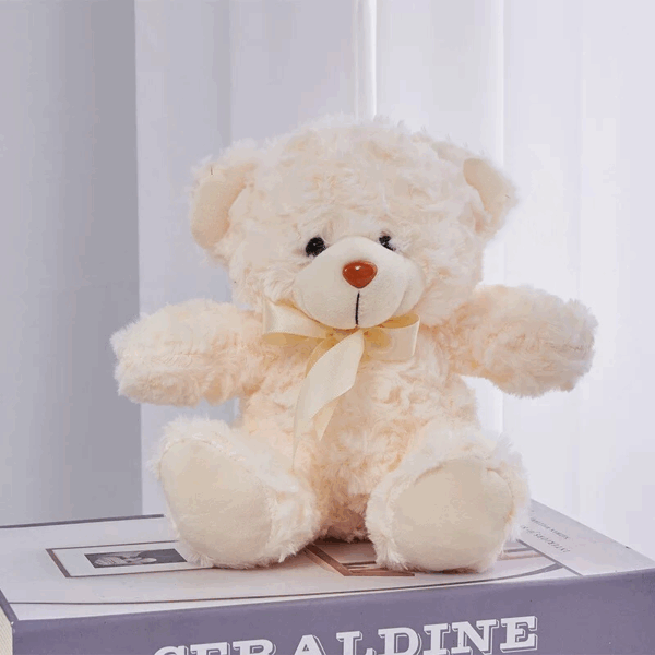 Soft Toy - Small Bear with Ribbon 19cm - Image 2