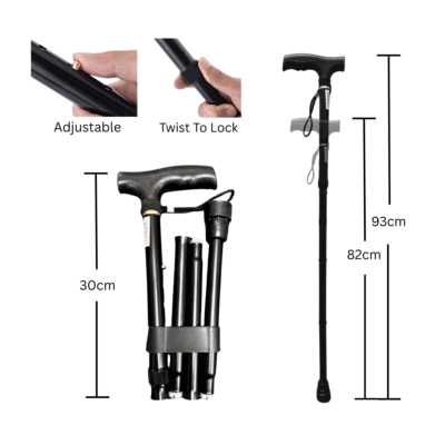 Walking Stick - Adjustable & Foldable