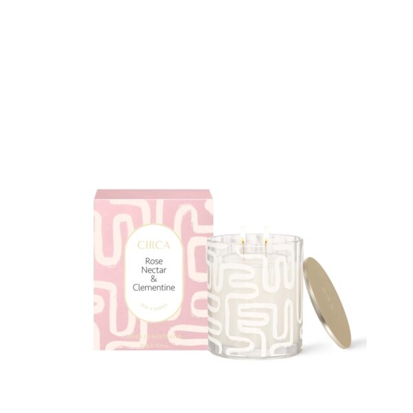 CIRCA Soy Scented Candle 350g - Rose Nectar & Clementine