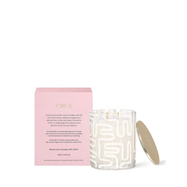 CIRCA Soy Scented Candle 350g - Rose Nectar & Clementine - Image 4