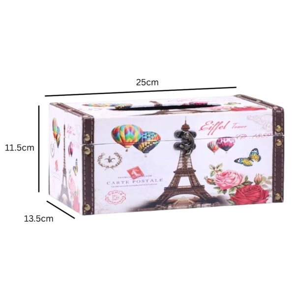 Vintage Tissue Box Case - Eiffel Tower Design - Image 2
