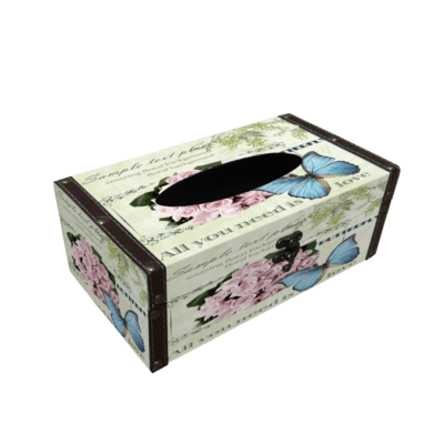 Vintage Tissue Box Case - Butterfly