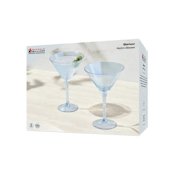 MW Glamour Martini Glass Set of 2 Gift Boxed - Image 2