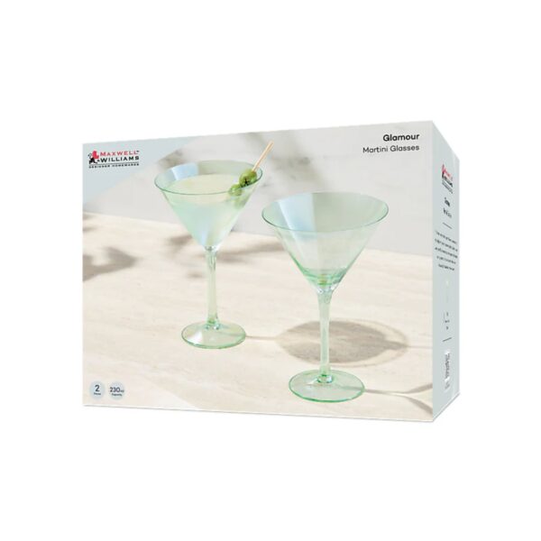 MW Glamour Martini Glass Set of 2 Gift Boxed - Image 4