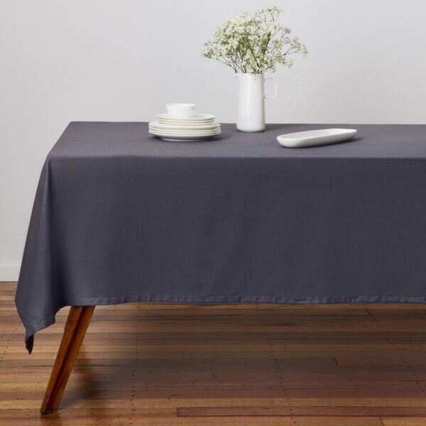 MW Cotton Classics Rectangular Tablecloth Slate - Image 2