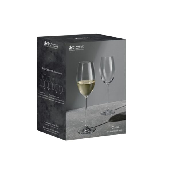MW Calia Wine Glass 400ml Set of 2 Gift Boxed - Image 2