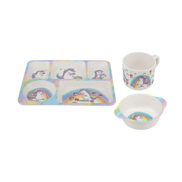 MW Jedda Robaard Magical Tales Melamine 3pc Dinner Set Unicorn Gift Boxed - Image 2