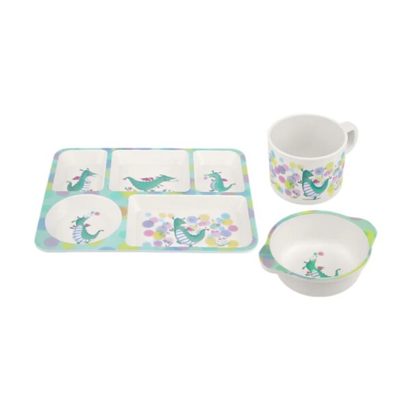 MW Jedda Robaard Magical Tales Melamine 3pc Dinner Set Dragon Gift Boxed - Image 2