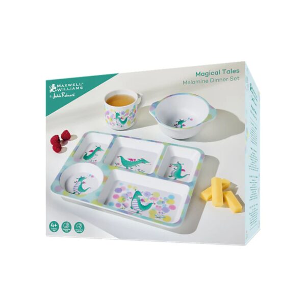 MW Jedda Robaard Magical Tales Melamine 3pc Dinner Set Dragon Gift Boxed - Image 3