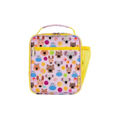 MW Kasey Rainbow Critters Insulated Children's Lunch Bag Pink
