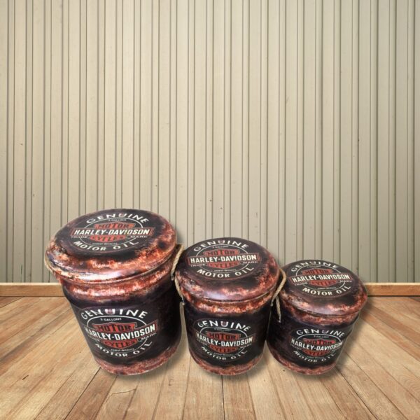 Tin Ottoman - Harley Davidson - Image 2