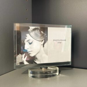Glass 4 x 6 Rotating Photo Frame