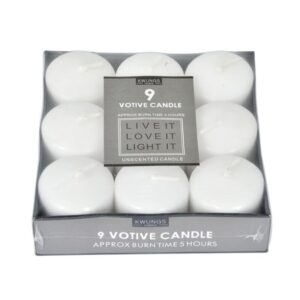 Unscented Pillar Candle 5Hrs Burning 9pcs