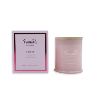 Fumare Scented Glass Candle With Nature Bamboo Lid - Fruit Shake