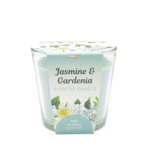 Aromart Glass Scented Candle – Jasmine & Gardenia