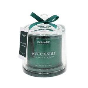 Fumare Dome Glass Soy Candle 270g - Sea Salt & Melon