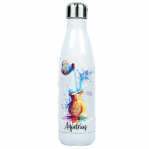Designed Zodiac Stainless Vacuum Insulated Drinking Bottle 500ml - Aquarius