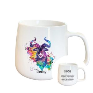 Designed Zodiac Ceramic Mug 315ml – Taurus